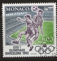 SOCCER FOOTBALL OLYMPIC GAMES BARCELONA 1992 - MONACO MI 2053 - Usati