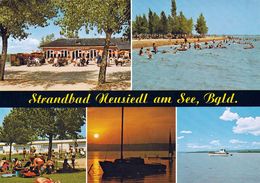 2 AK Österreich - Burgenland * Strandbad Neusiedl Am See - 2 Mehrbildkarten * - Neusiedlerseeorte