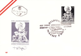 1964, Österreich, "100 Jahre Arbeiterbewegung", FDC, SST. Wien 101(ANK 1202, Mi 1172) - ILO