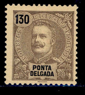 ! ! Ponta Delgada - 1898 D. Carlos 130 R - Af. 33 - MH - Ponta Delgada