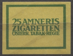 AMNERIS TABAK REGIE - AUSTRIA - CIGARETTE Cigarette - Label Vignette - Etiquetas