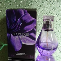 Flacon Vaporisateur  "SO ELIXIR PURPLE  "de YVES ROCHER Eau De Parfum 30 Ml  VIDE/EMPTY Avec Sa Boite - Bottles (empty)