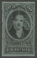 USA / 1879 - CIGARETTE Cigarettes Tobacco Label Vignette Revenue Tax SEAL DUTY Stripe Dewitt Clinton - Tobacco