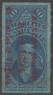 USA / 1894 - CIGARETTE Cigarettes Tobacco Label Vignette Revenue Tax SEAL DUTY Stripe Dewitt Clinton - Tobacco