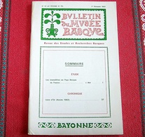 BULLETIN MUSEE BASQUE N°97(1tr/84)Les MONOLITHES EN PAYS BASQUE FRANCAIS <  Par J.BIO - Baskenland