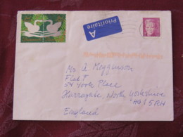 Denmark 2005 Cover Arhus To England - Queen - Christmas Slogan Swan - Covers & Documents