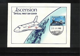 Ascension 1981 Space / Raumfahrt Space Shuttle Interesting FDC - Africa