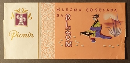 1967 Yugoslavia Serbia SUBOTICA Pionir - LABEL VIGNETTE Paper Package CHOCOLATE Rice - Chocolat