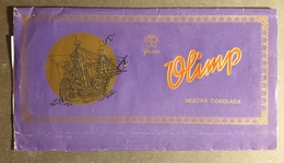 1973 Yugoslavia Serbia SUBOTICA Pionir - LABEL VIGNETTE Paper Package OLIMP Olimpos MILK CHOCOLATE - Sailing Ship - Chocolat