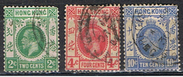 (HO 59) HONG KONG // YVERT  119, 120, 123 // 1921-33 - Gebruikt