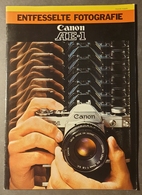 CAMERA PHOTO CATALOGUE Advertising  CANON AE-1 - 28 Pages -  1977 GERMANY German Lang. - Appareils Photo