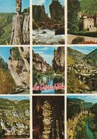 Cp , 48 , GORGES DU TARN , Vase De Sèvres, Pas De Souci, Château De La Caze, Encorbellement, Les Détroits..Multi-Vues - Gorges Du Tarn