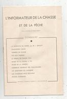 L'informateur De La CHASSE Et De La PÊCHE , 1952, 16 Pages  ,6 Scans , Frais Fr :3.15 E - Jacht/vissen