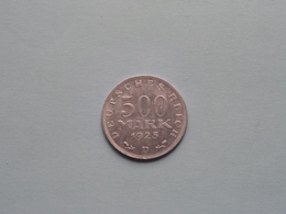 1923 D - 500 Mark / KM 36 ( For Grade, Please See Photo ) ! - 200 & 500 Mark