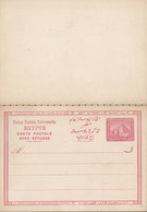 Egypt Egypte UPU Postal Stationery Ganzsache Entier Carte Postale Sphinx & Pyramid 20 S Avec Réponse W. Answer - 1915-1921 Protectorado Británico