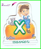 Magnet Pochoir GERVAIS L'Alphabet De La Ferme Animaux Fruits Produits " Le X De Xavier " Le Fermier Chat Cat Katze - Letters & Digits