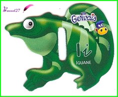 Magnet Pochoir GERVAIS L'Alphabet Avec Les Animaux " Le I De Iguane " - Buchstaben Und Zahlen