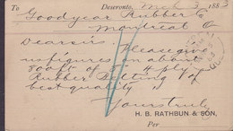 Canada Postal Stationery Ganzsache Victoria PRIVATE Print H. B. RATHBUN & SON, DESERONTO 1883 MONTREAL (2 Scans) - 1860-1899 Victoria