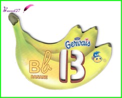 Magnet Pochoir GERVAIS L'Alphabet Avec Les Fruits Et Les Légumes " Le B De Banane  " - Letras & Cifras