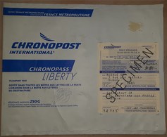 = Enveloppe Spécimen De Chronopost International 250g Chronopass Liberty - Specimen
