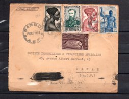 AEF - N° 217 , 222 , 225 , 226 Et 228 Obli/sur Lettre Pour Dakar - 26 /12/1958 - Briefe U. Dokumente