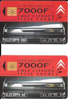 2 Cartes Citroen 3ZX 1993 - Phonecards: Private Use