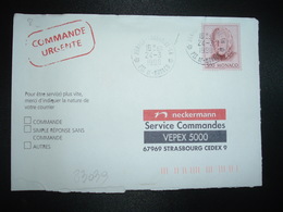 LETTRE TP RAINIER III 3,00 OBL.24-3 1998 MONACO CONDAMINE GA (GUICHET ANNEXE) - Lettres & Documents