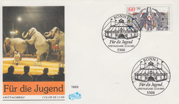 Enveloppe  FDC  1er Jour    ALLEMAGNE   Le  Cirque   1989 - Cirque