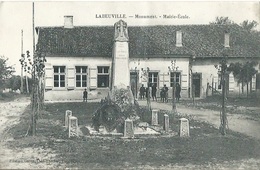 55 CPA LABEUVILLE Monument Mairie Ecole - Altri Comuni