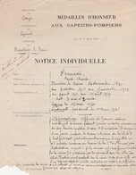 Médaille D' Honneur Sapeurs Pompiers / Double Du Discours à FRANCOIS Paul, Lieutenant Pompiers / 88 Plombières - Brandweer