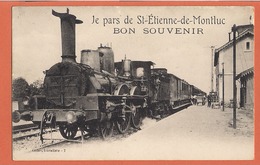 CPA St - Etienne - De - Montluc ( Le Train Part De St Etienne De Montluc) - Saint Etienne De Montluc