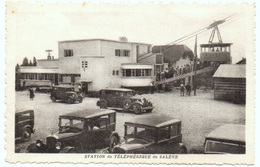 STATION Du TÉLÉPHÉRIQUE Du SALÈVE Animée Oldtimer Auto Luftseilbahn Veyrier Station - Veyrier