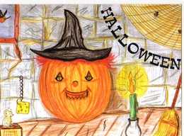 HALLOWEEN, Citrouille, Souris,  Gruyere, Balai, Bougie, Illustrateur - Halloween