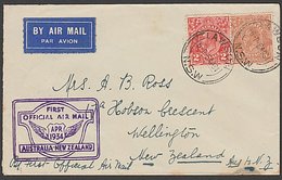 FIRST FLIGHT AUSTRALIA To NEW ZEALAND 1934 VH UXX FAITH CTP ULM - First Flight Covers