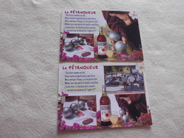 Delcampe - LOT DE 2 CARTES HUMORISTIQUES ...LE PETANQUEUR ..LA PETANQUE - Boule/Pétanque