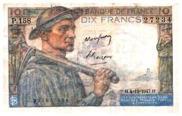 Billet  > France > 10  Francs    H.4=12=1947.H. - 10 F 1941-1949 ''Mineur''