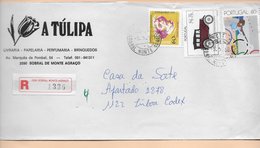 TIMBRES - STAMPS - LETTRE  RECOMMANDÉ - PORTUGAL - TIMBRES DIVERS - Lettres & Documents