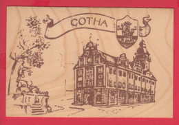 239156 / Wooden Postcard - GOTHA - BUILDIN Symbol CITY , Germany Deutschland Allemagne Germania - Gotha