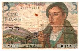 Billet > France > 5 Francs  F.25=7=1943.F. - 5 F 1943-1947 ''Berger''