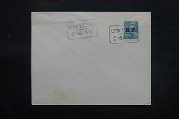 FRANCE - Cachet " Lyon Libéré " Sur Type Mercure Surchargé RF Enveloppe De Lyon En 1944 - L 27517 - Libération