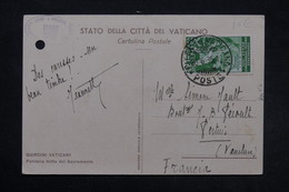 VATICAN - Affranchissement Plaisant Sur Carte Postale Du Vatican Pour La France En 1935 - L 27532 - Cartas & Documentos