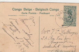 Congo Belge Entier Postal Illustré Pour La Belgique 1923 - Interi Postali