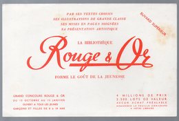 Buvard ROUGE ET OR Bibliothèque  (PPP10521) - R