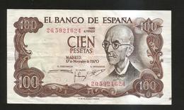 Spain / Espana - 100 Pesetas (M. De Falla) - Madrid 1970 - 100 Peseten