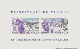 MONACO Bloc Feuillet JEUX OLYMPIQUES DE CALGARY 1988 - Winter 1988: Calgary