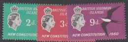 British Solomon Islands SG 97-99 1961 New Constitutions, Mint Hinged - Iles Salomon (...-1978)