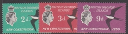 British Solomon Islands SG 97-99 1961 New Constitutions, Mint Never Hinged - Islas Salomón (...-1978)