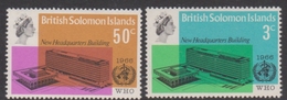 British Solomon Islands SG 155-156  1966 Inauguration Of WHO Headquarters, Mint Never Hinged - Islas Salomón (...-1978)