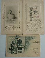 LOT 3 OLD LITHO POSTCARDS - Collections, Lots & Séries