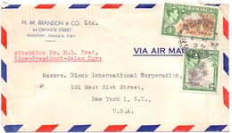 Covers Usa  Lettre Pour Les Usa - Jamaica (...-1961)